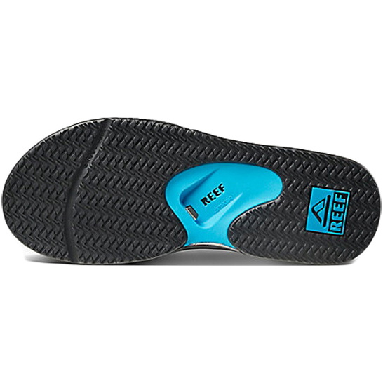 Reef Fanning Bottle Opener Flip Flops LIGHT GREY / BLUE R02026